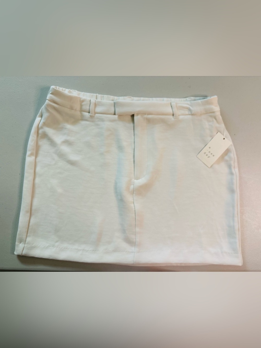 A New Day White Mini Skirt with Belt Loops